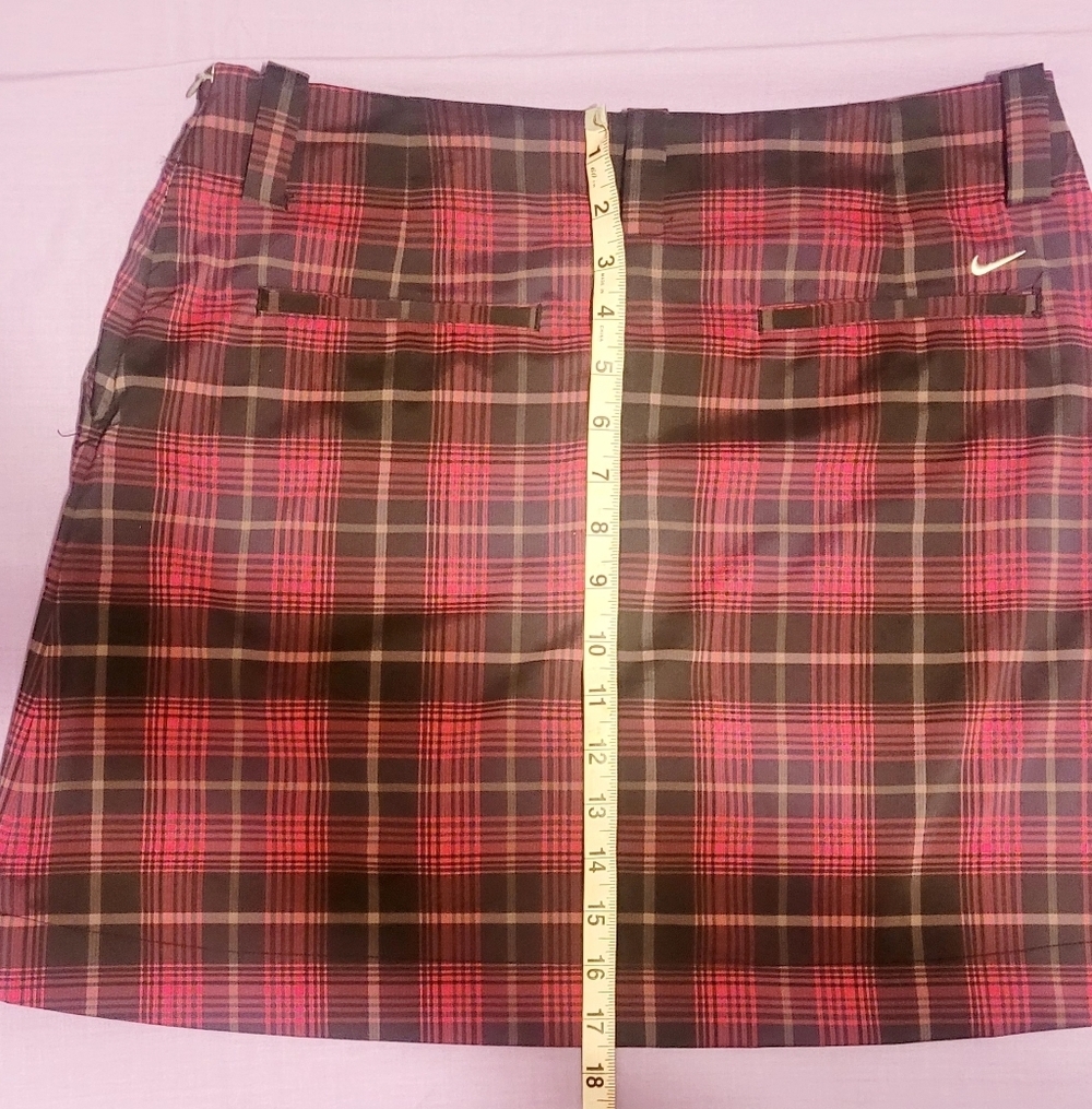 Nike Magenta Plum Purple,and Black Plaid Dri Fit Golf Skort. Ladies Size 10 - Picture 12 of 12